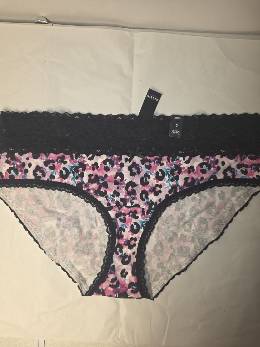 Torrid Pink Leopard Lace-Trim Hipster - Pink Multi